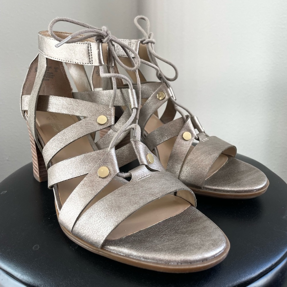 Metallic gladiator sandals — New!